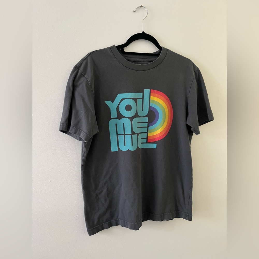 GAP blue gray Pride Men’s Size Small T-shirt
You Me and We with Rainbow graphic